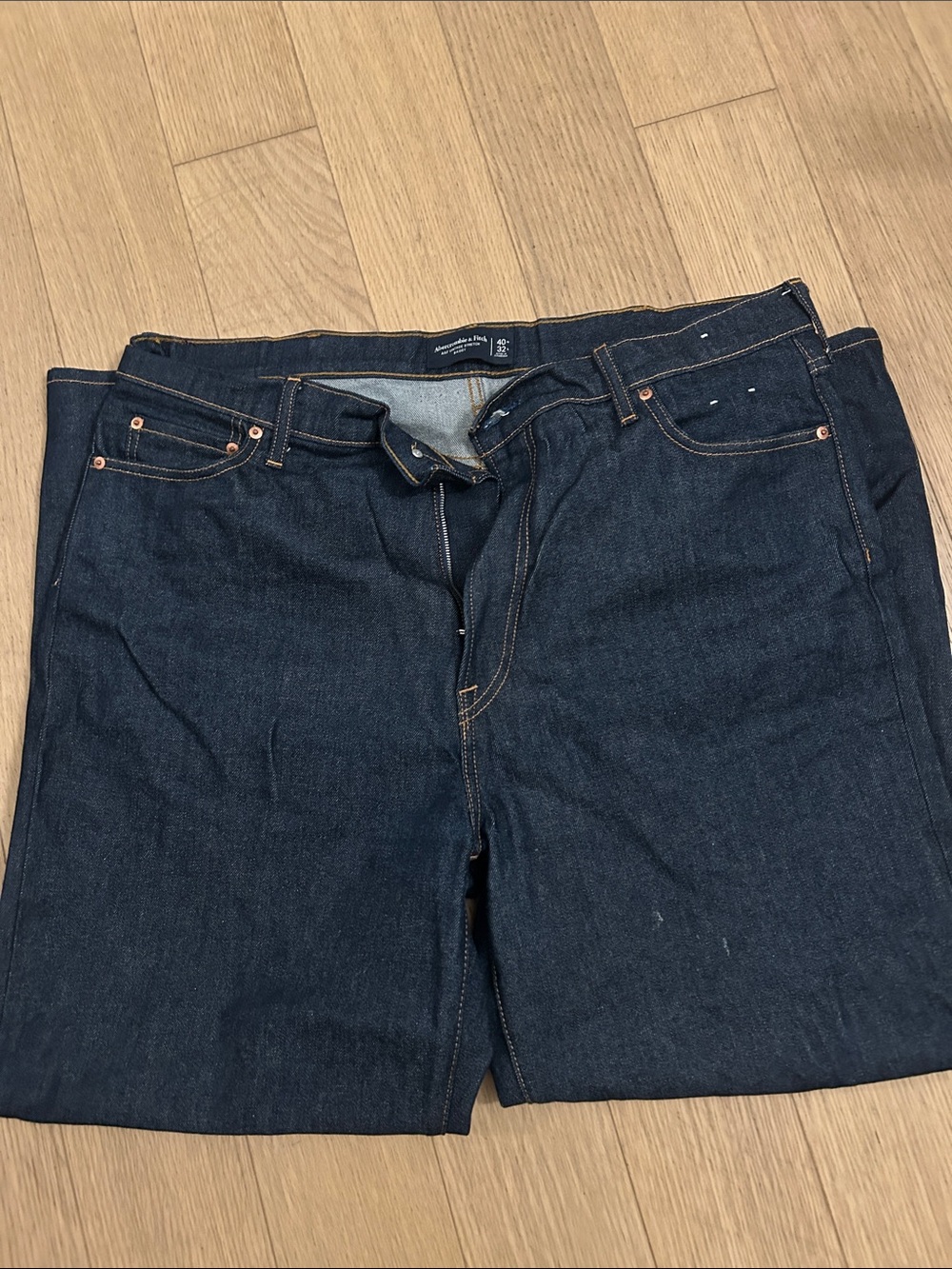 Men's Abercrombie & Fitch Dark Blue Denim Jeans